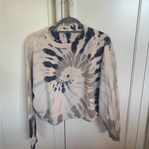 Z Supply Blue and Cream Tie-Dye Sweatshirt